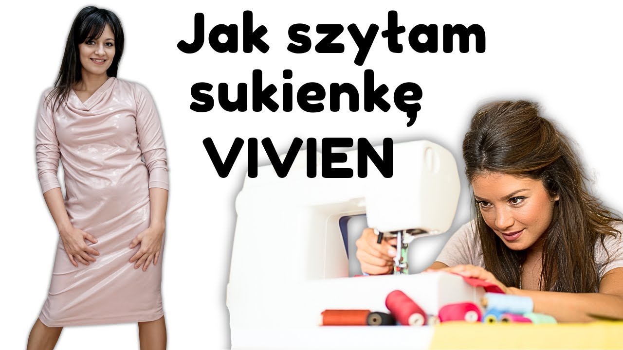 Zobacz jaką fajną sukienkę z dekoltem WODA  możesz uszyć [dzianina z połyskiem]