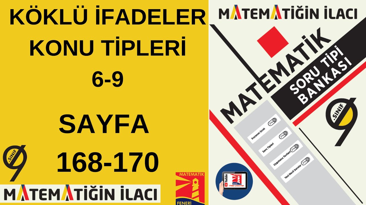 ACİL YAYINLARI 9. SINIF MATEMATİĞİN İLACI SORU TİPİ BANKASI(Köklü İfadeler Konu Tipi 6-9)