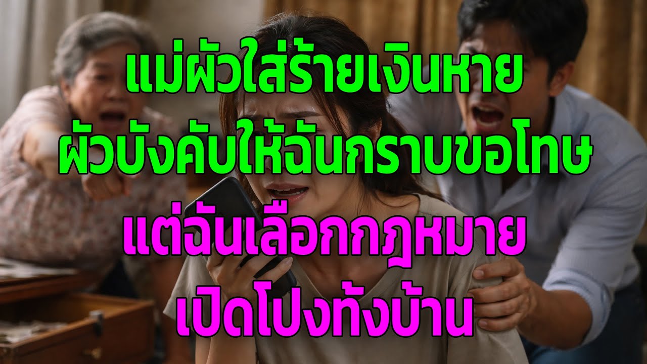แม่ผัวใส่ร้ายเงินหาย ผัวบังคับให้ฉันกราบขอโทษ แต่ฉันเลือกกฎหมาย เปิดโปงทั้งบ้าน