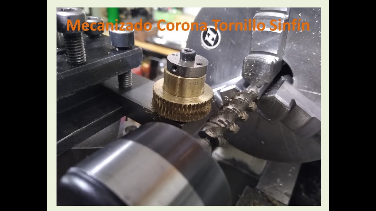 Tallado de Corona con machuelo (para tornillo sinfin)  (Worm Wheel)