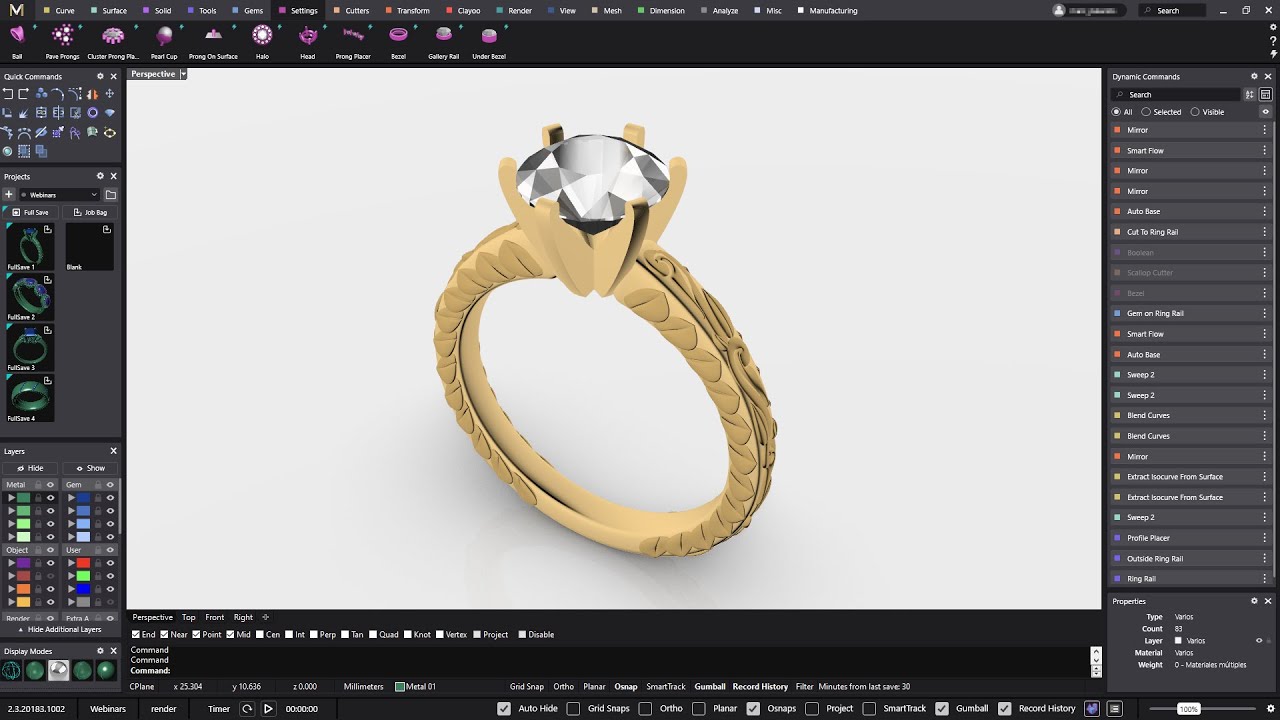 Engraved Solitaire Ring - MatrixGold Tutorial