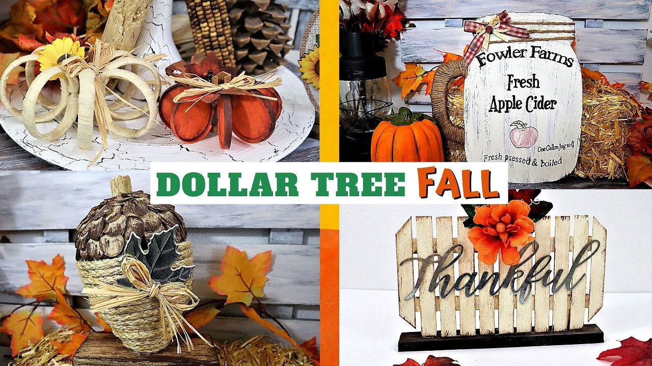 5 GORGEOUS DOLLAR TREE FALL 2020 DIYS/FARMHOUSE CHIC HOME DECOR/HIGH END DOLLAR TREE DIY