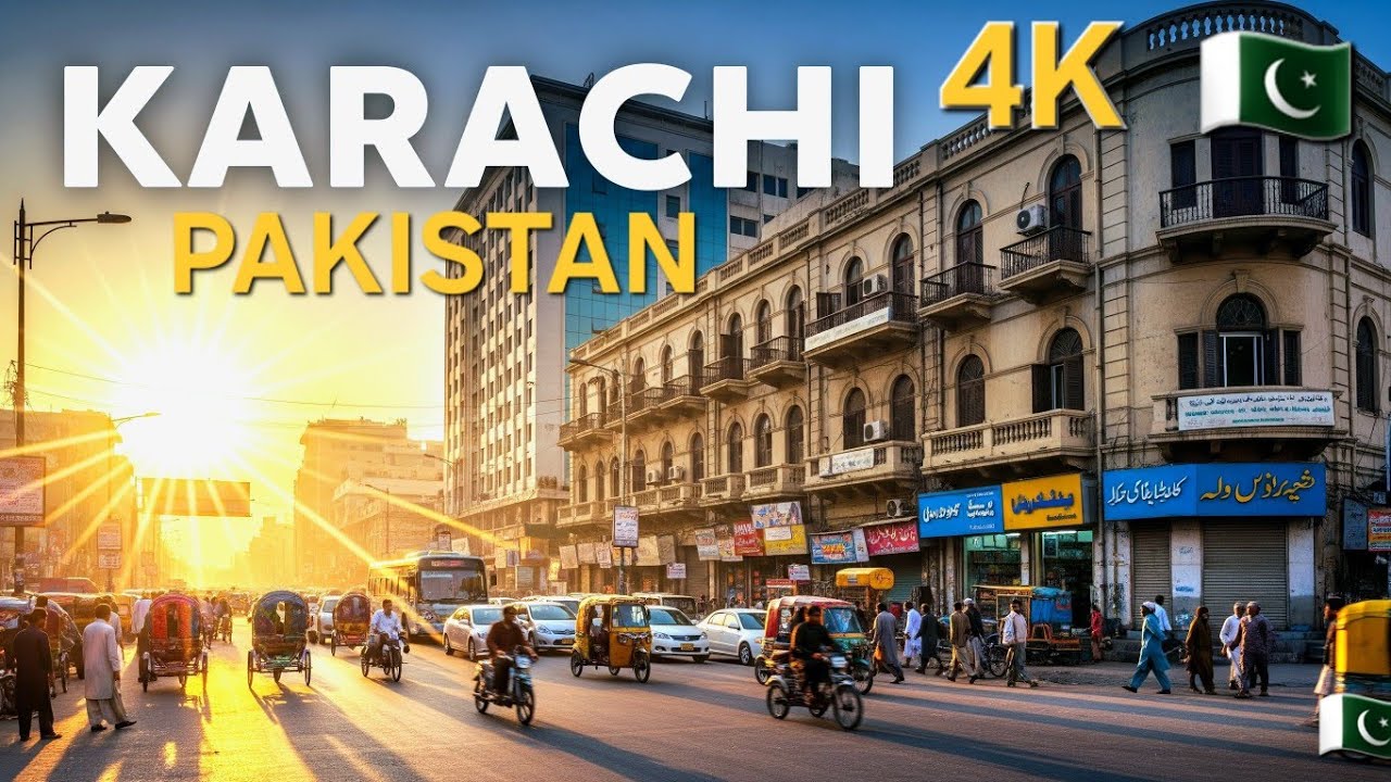 Karachi in the Moring | Empty Streets | Peaceful Driving Tour 4K
