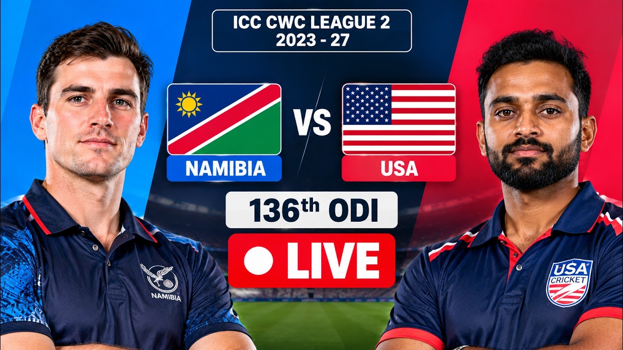 🔴 NAM vs USA Live | Namibia vs USA 136th ODI Live Score & Commentary | CWC League 2 2026