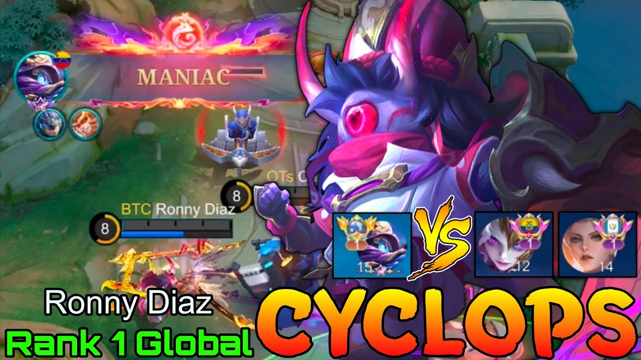 MANIAC Cyclops VS Supreme No.1 Obsidia & Silvanna - Top 1 Global Cyclops by Ronny Diaz - MLBB