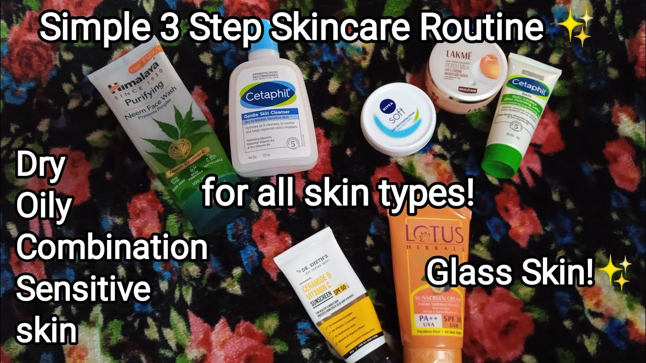 Affordable Basic Skincare for beginners🌷✨|3 Step Skincare Routine for All Skin types #basicskincare