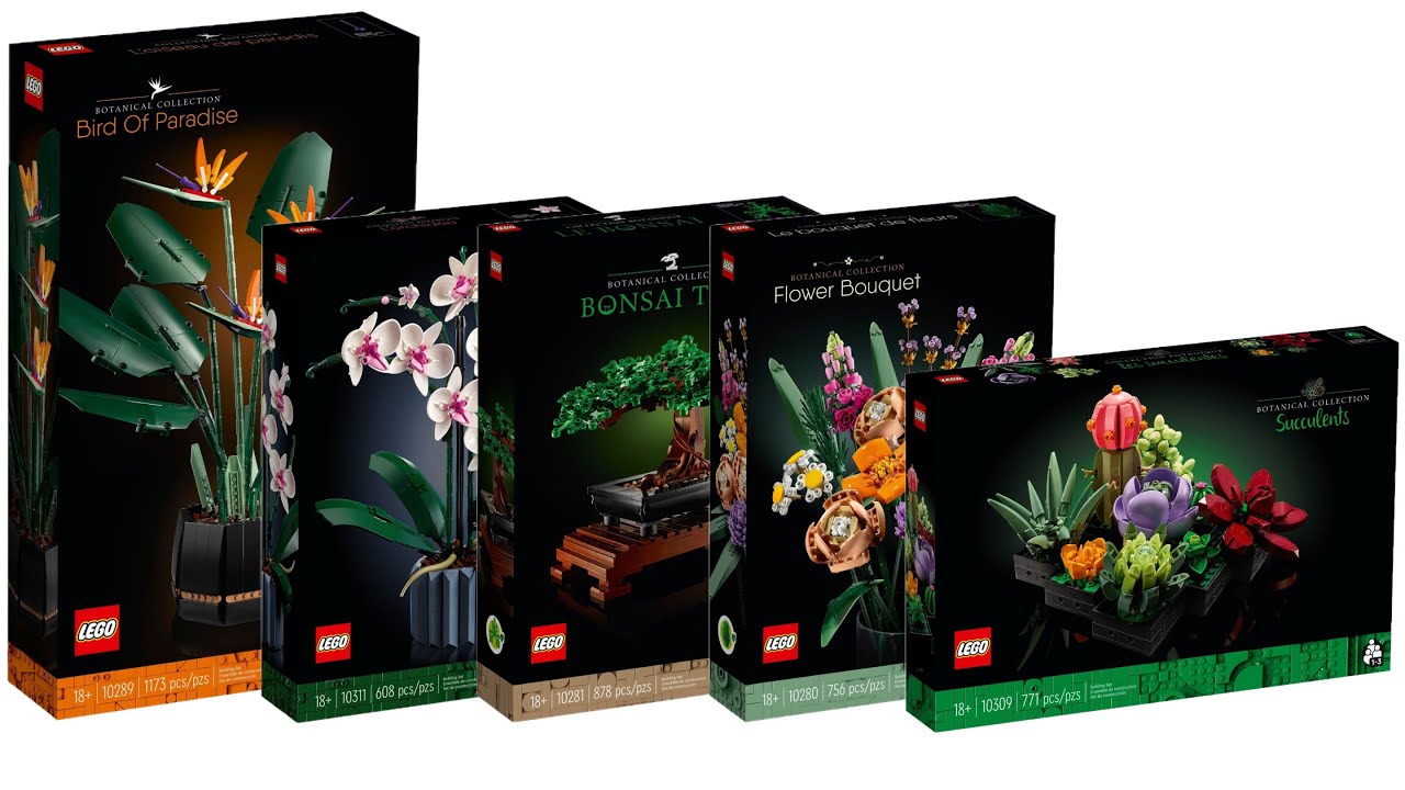 All LEGO Creator Expert Botanical Collection Sets 2021-2022 Compilation/Collection Speed Build