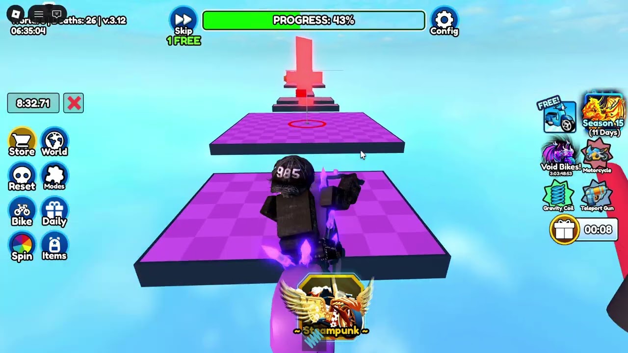 trying get 10th world in Obby but you're on the bike part 3 (but i speak hungarian)