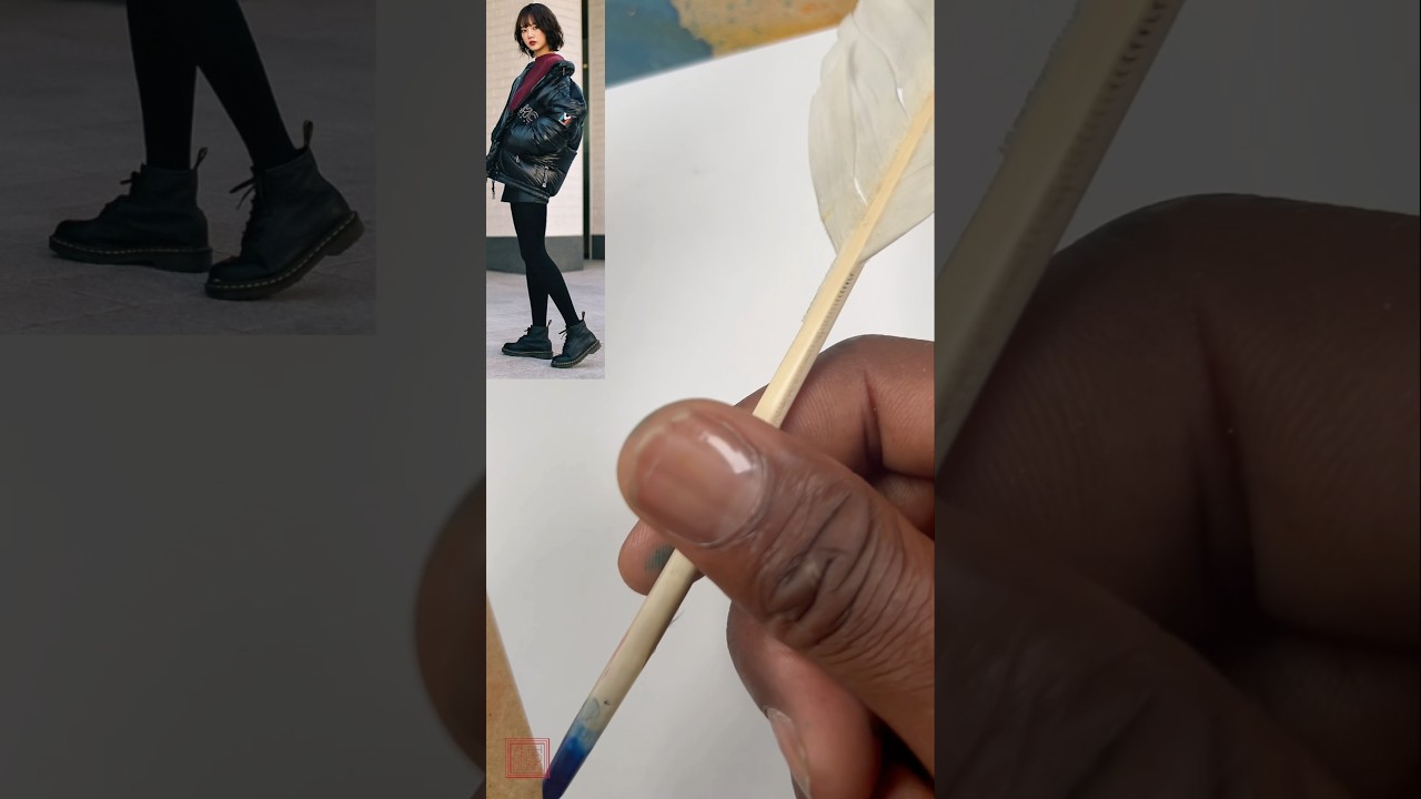 Sketching with a quill pen I made from a feather I found at the park