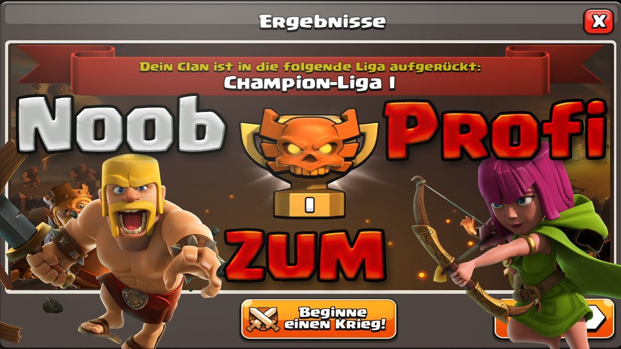 Vom Noob zum Profi ? | Meine Clankriegsliga Angriffe in Champion 2 | Clash of Clans deutsch
