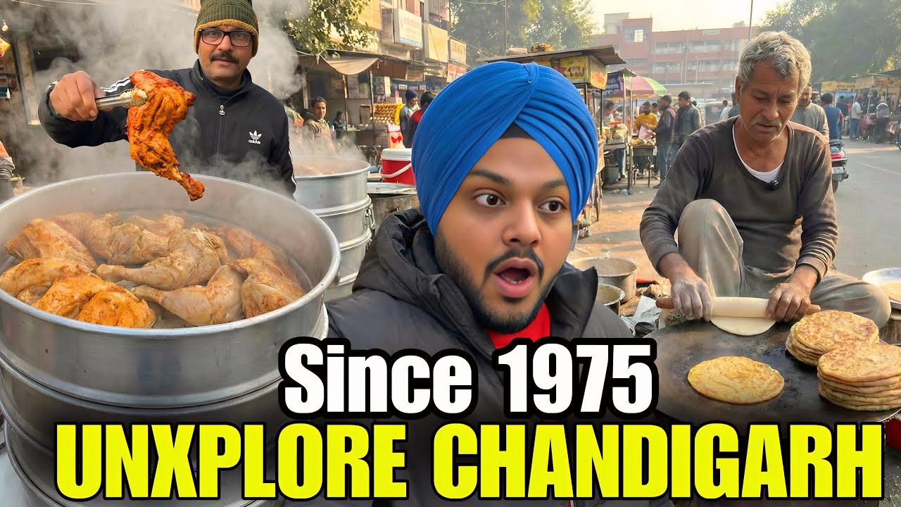 Must Try Breakfast in Chandigarh | 1975 Paranthas & Steamed Chicken Soup | Street Food India