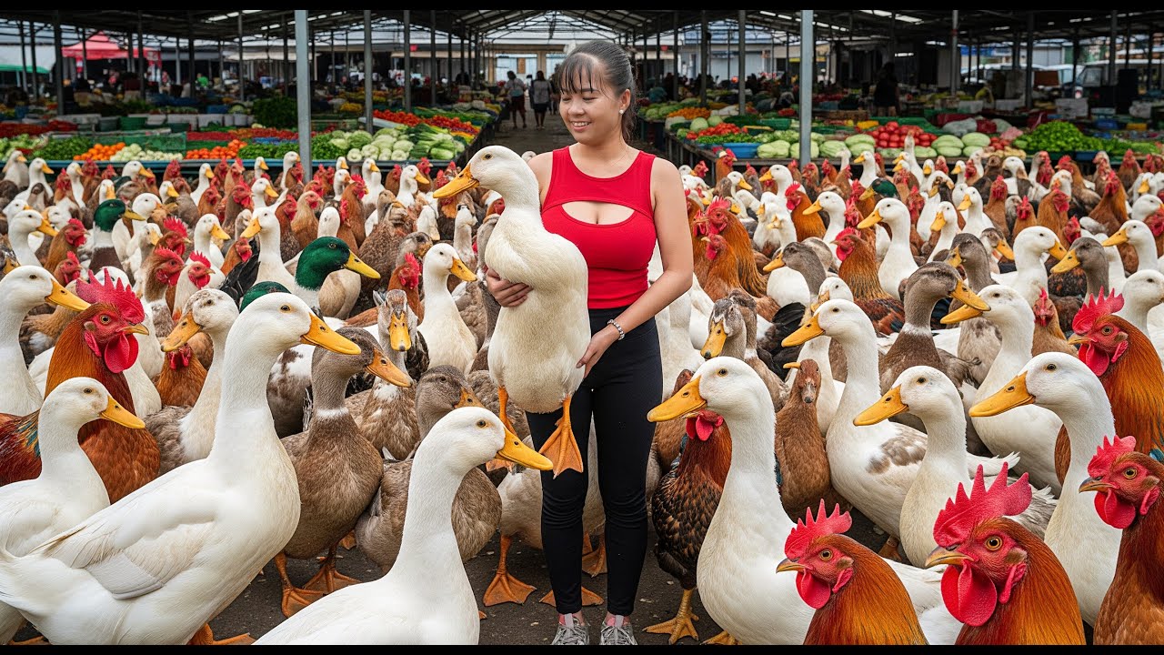 [TIMELAPSE] --235 Days Harvest Many Ducks, Chickens, Duckling After 6 Month of Raising
