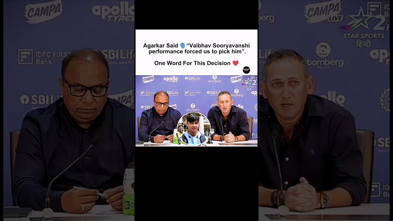 Agarkar On Vaibhav Selection 😳🔥