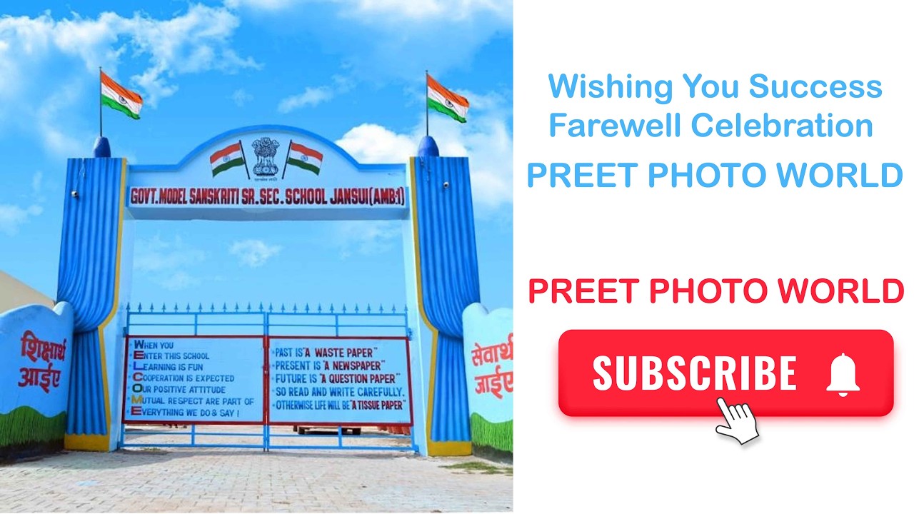 Grand Farewell Party  – Govt. Model Sanskriti Sr. Sec. School, Jansui//preet photo world 9355428267