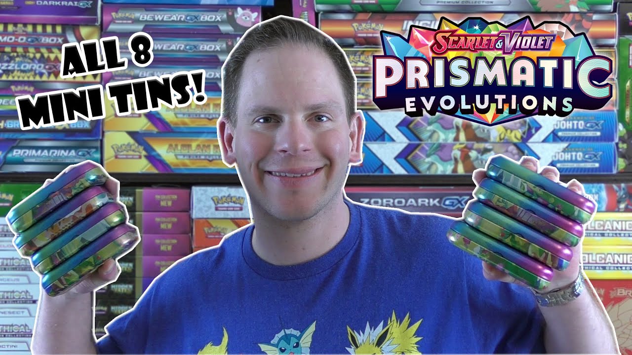Prismatic Evolutions Mini Tin Opening