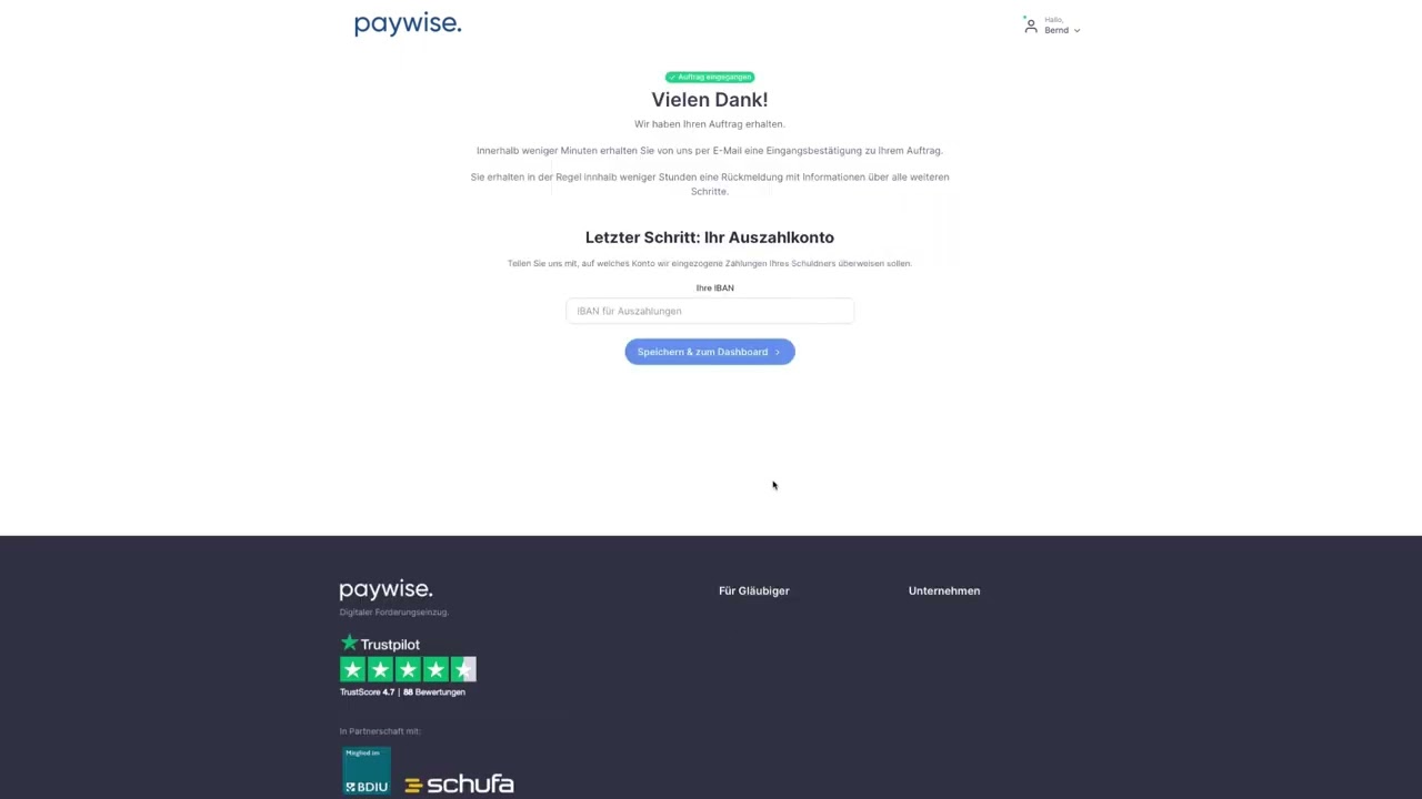 paywise-sevdesk-Schnittstelle: Offene Forderungen mit wenigen Clicks ins Inkasso &uuml;bergeben.