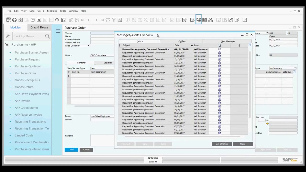 SAP Business One Approval Process