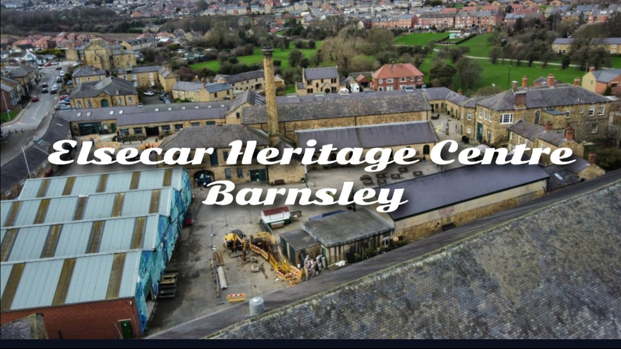 Elsecar heritage centre filmed with a dji mini 2 drone 