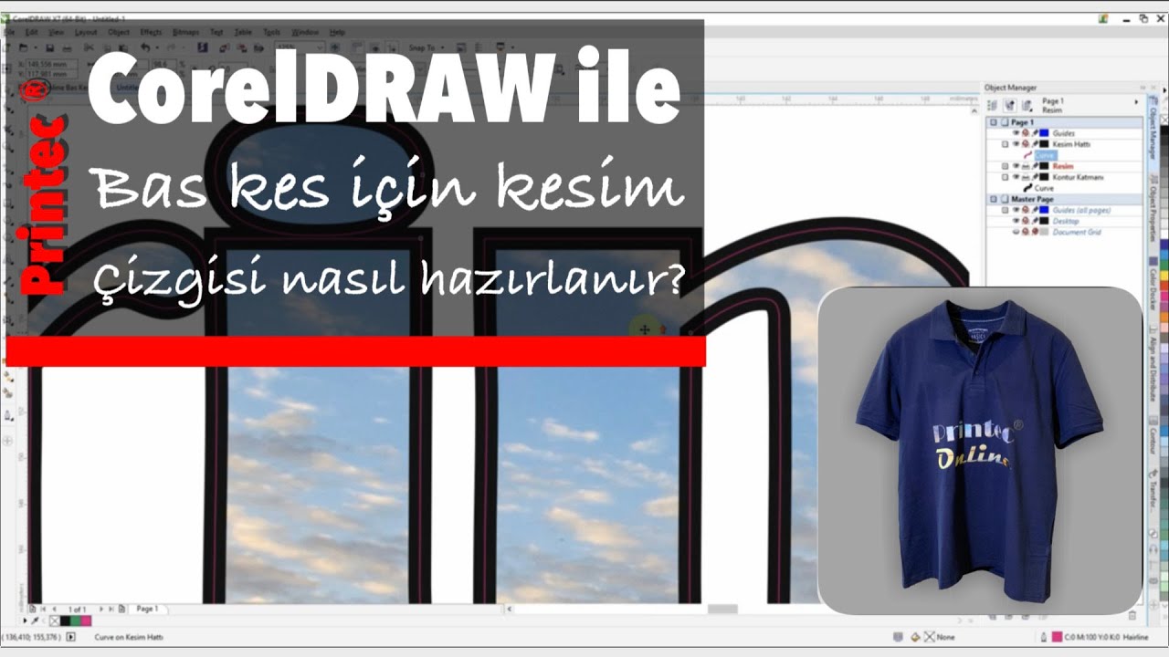 CorelDRAW kullanarak bas kes uygulaması için kesim çizgisi nasıl hazırlanır?