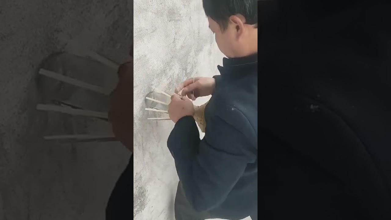 做了一個六角魚簍，縮小制做，用來插筆，插花。創意制做好不好老鐵們評論區留言。手工藝品 手工制作