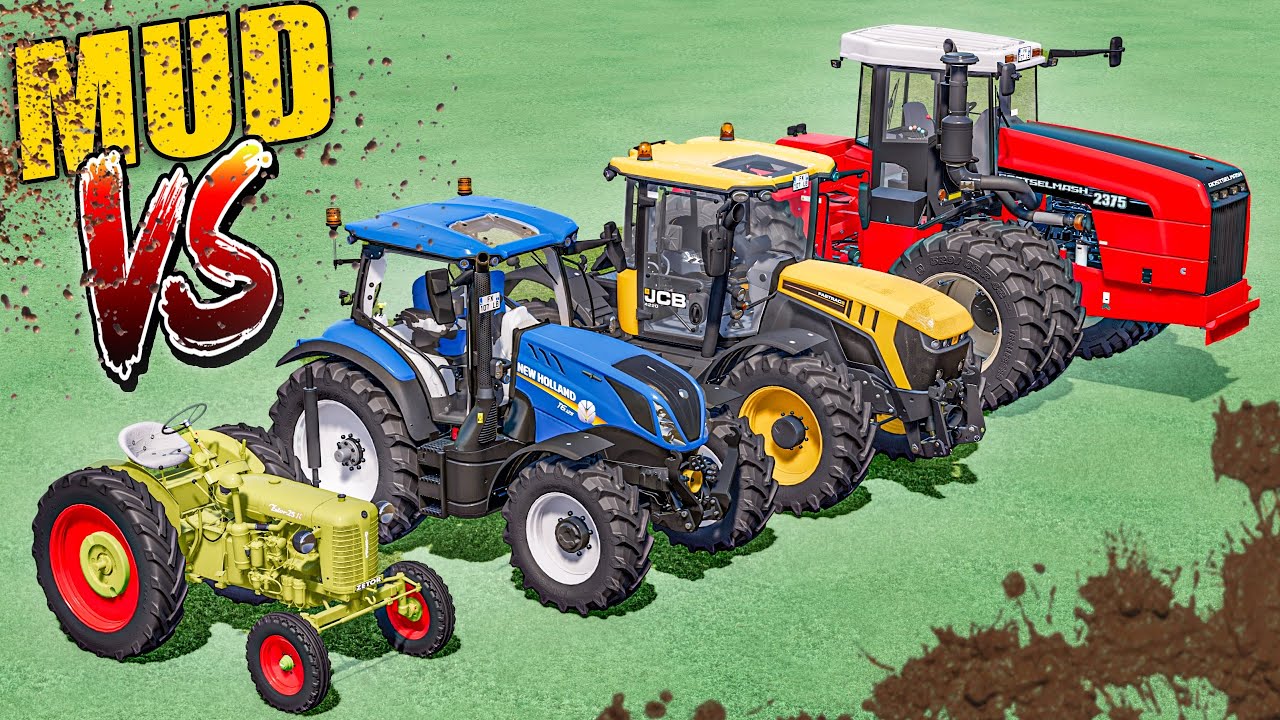 TRACTOR vs MUD - EPIC TEST with Ramps in  Farming Simulator
