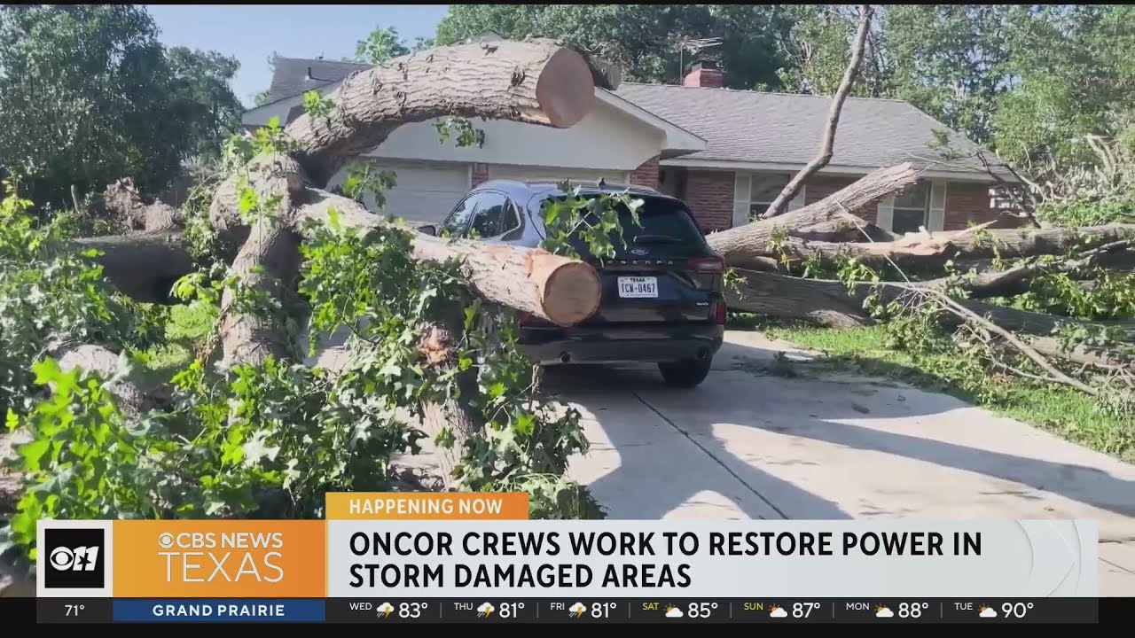 Oncor crews working to restore power in North Texas
