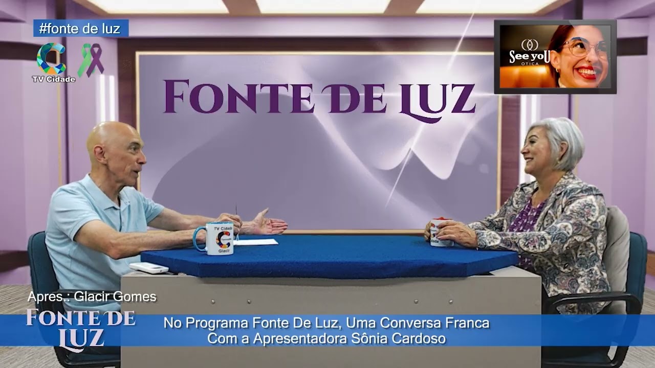 No Programa Fonte De Luz, Uma Conversa Franca Com a Apresentadora Sônia Cardoso