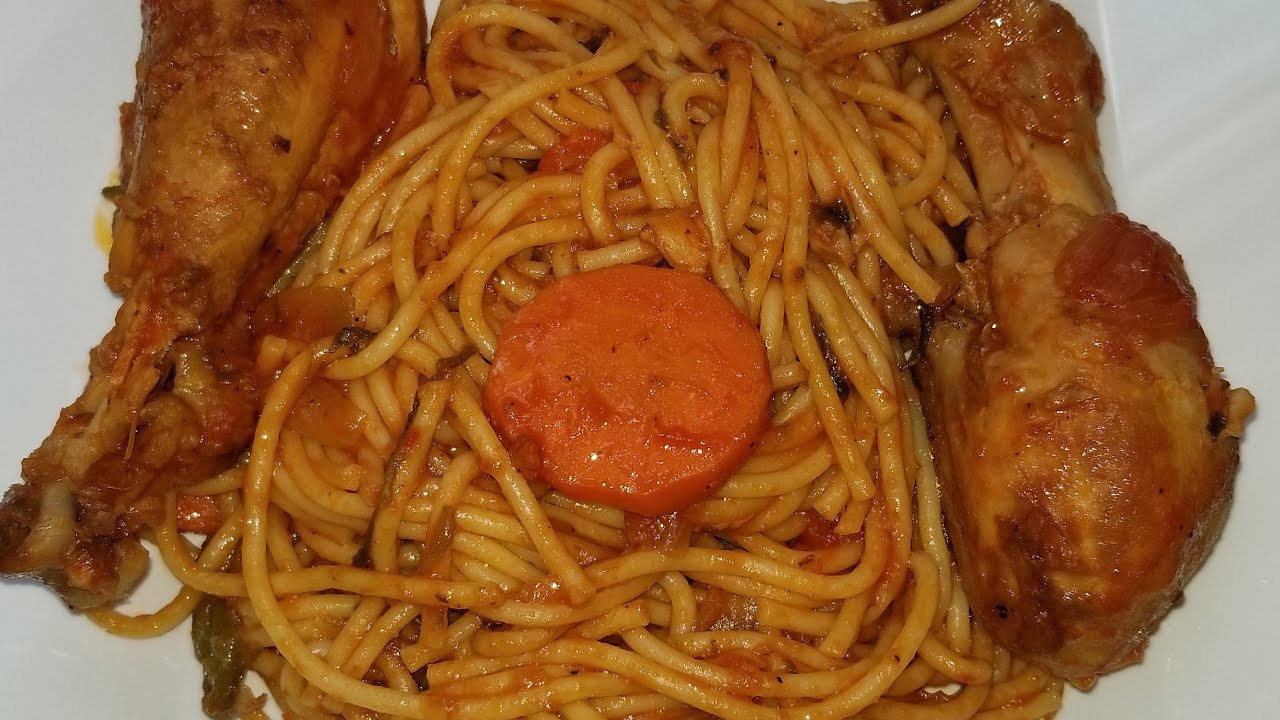 Espagueti con pollo estilo dominicano|De todo un poco Y más