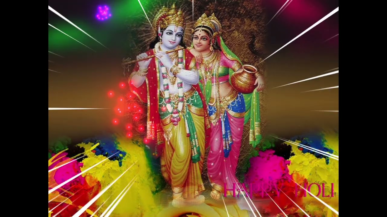 Radha Krishna good morning happy holi song।।@Gourangaacharya-j7h #happy holi #holisong 
