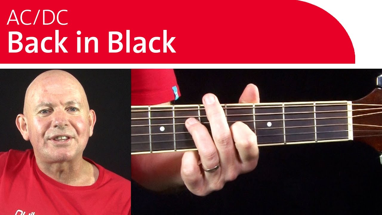 AC/DC Back in Black Guitar Lesson & Chords