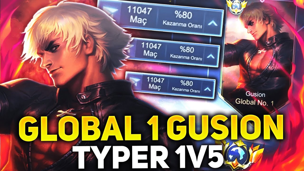 GLOBAL 1 GUSION TYPER 1v5 😈