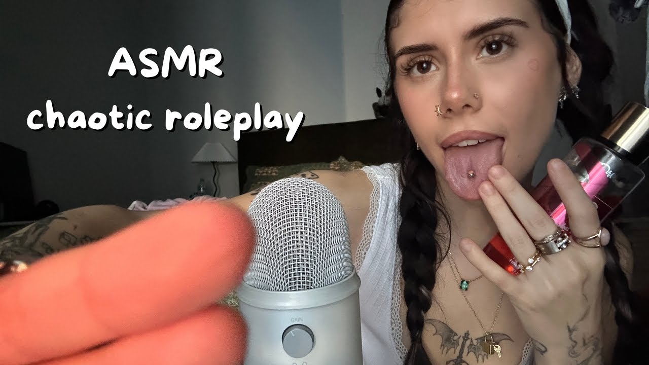 ASMR chaotic / mean clinic roleplay (spit painting, personal attention)