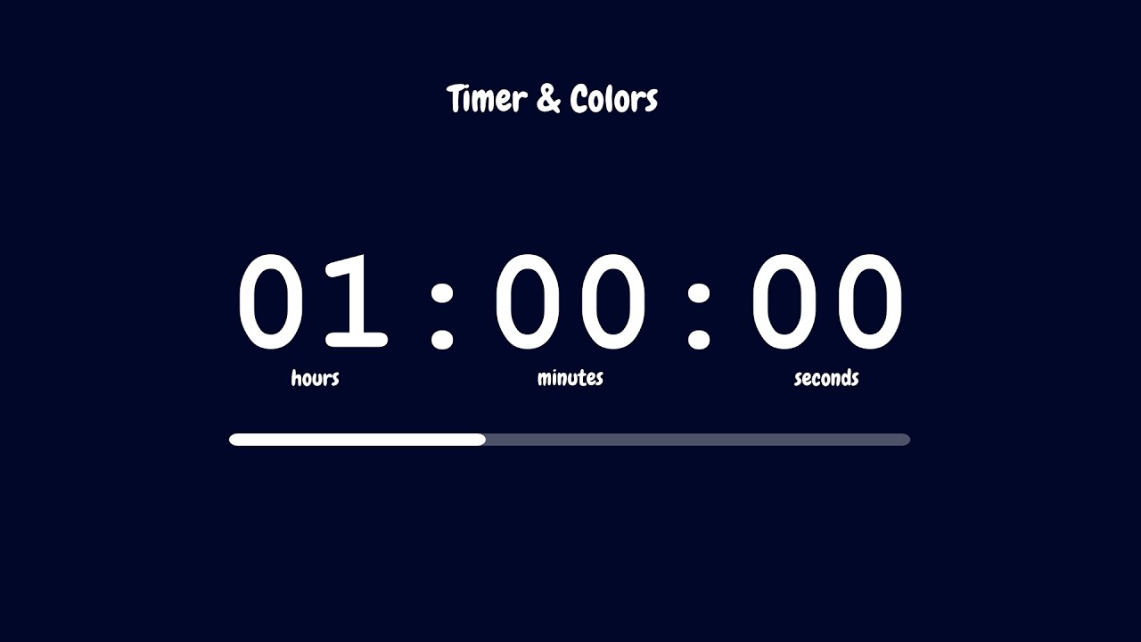 1 Hour Timer |  🌃 Midnight Aesthetic | No Music Countdown