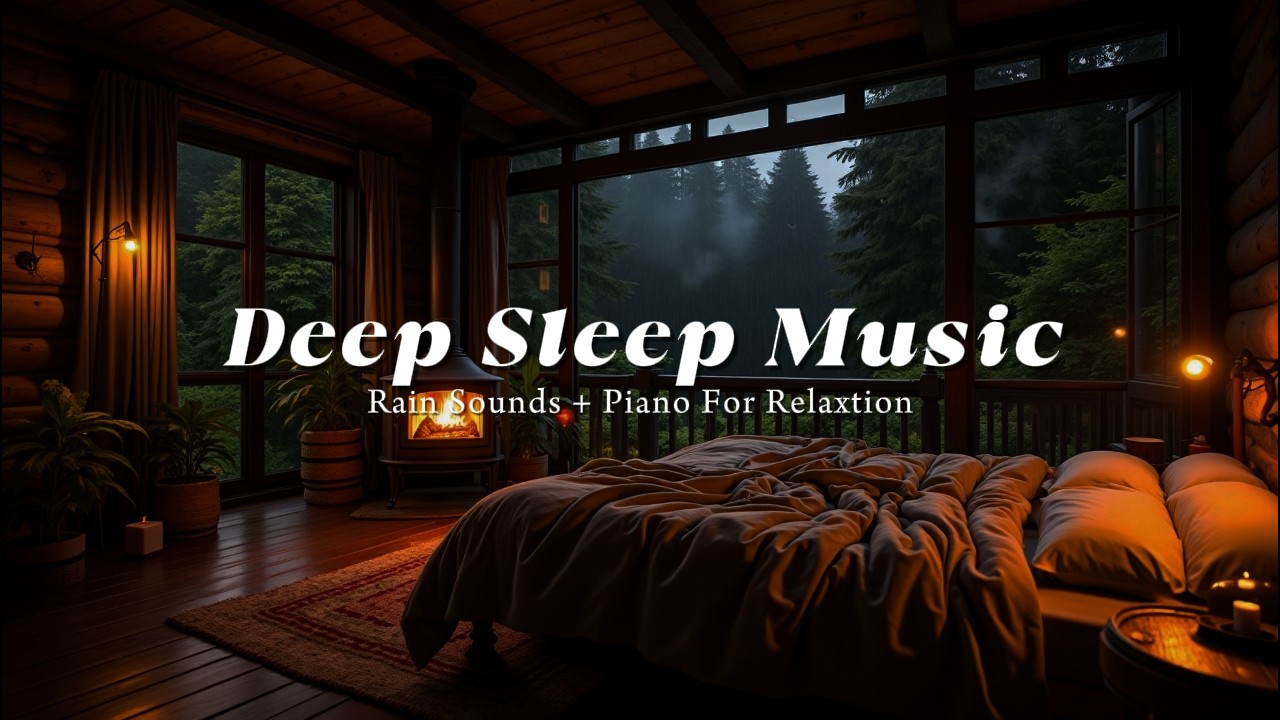 Stress-Free Sleep | Calming Rain and Piano Music for Relaxation