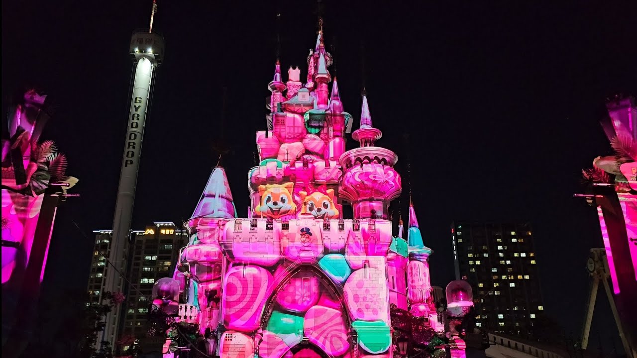 [4K] 2025.07.26 롯데월드 매직캐슬 라이츠업 - Magic Castle Lights Up, Lotte World