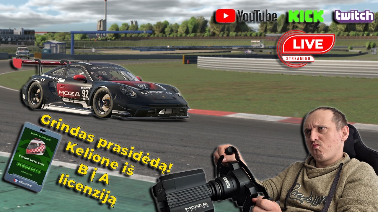 Grindas prasidėdą iš B į A!💸Live💸LT/ENG/RU💸YouTube💸Twitch💸KICK💸iRacing💸ETS/ATS💸Just Chatting💸