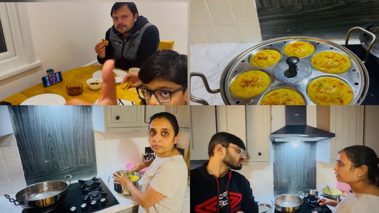 Dinner ma banavya khata Dhokla ane lasan ni chutney 