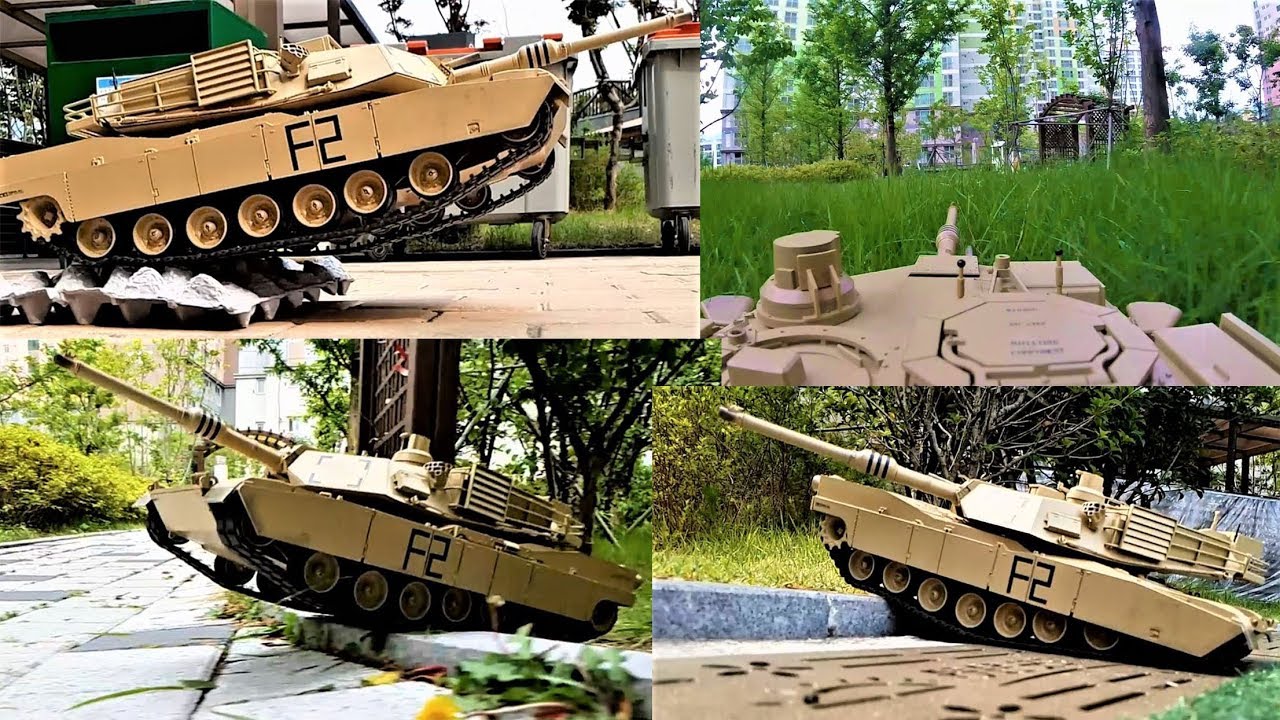 RC Tank Tamiya 1/16 M1A2 Abrams Full Option Kit Field Test Run