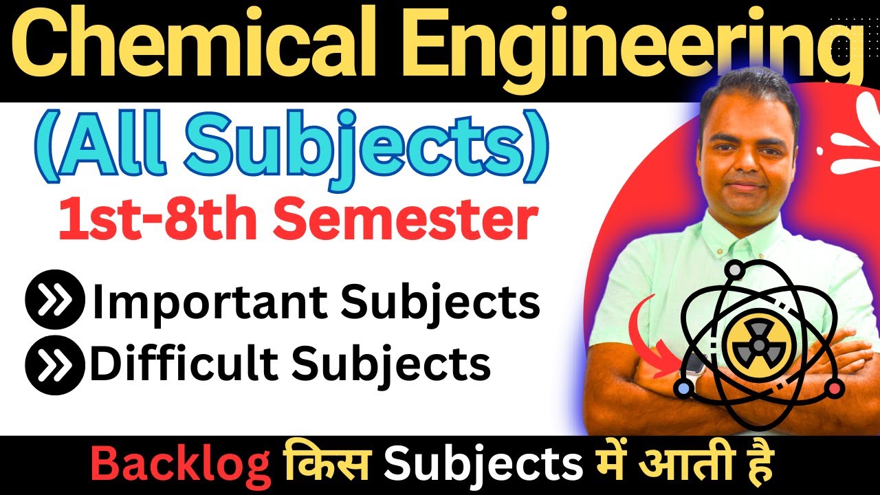 BTech Chemical Engineering Subjects Syllabus, 1st Year Semester to 4th Year, Chemical Engineering