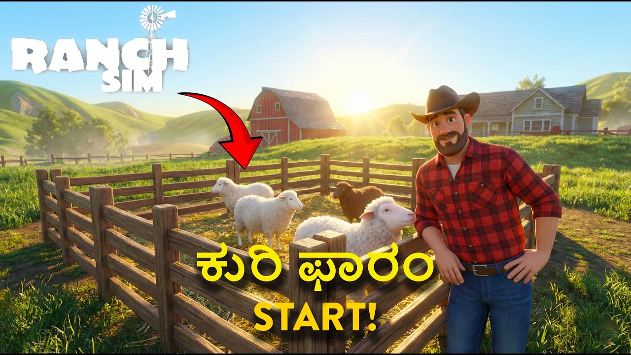ಕುರಿ ಸಾಕೋಣ ಬನ್ನಿ! (Let's Raise Sheep!) - My First Sheep Farm | Ranch Simulator(Kannada) #3