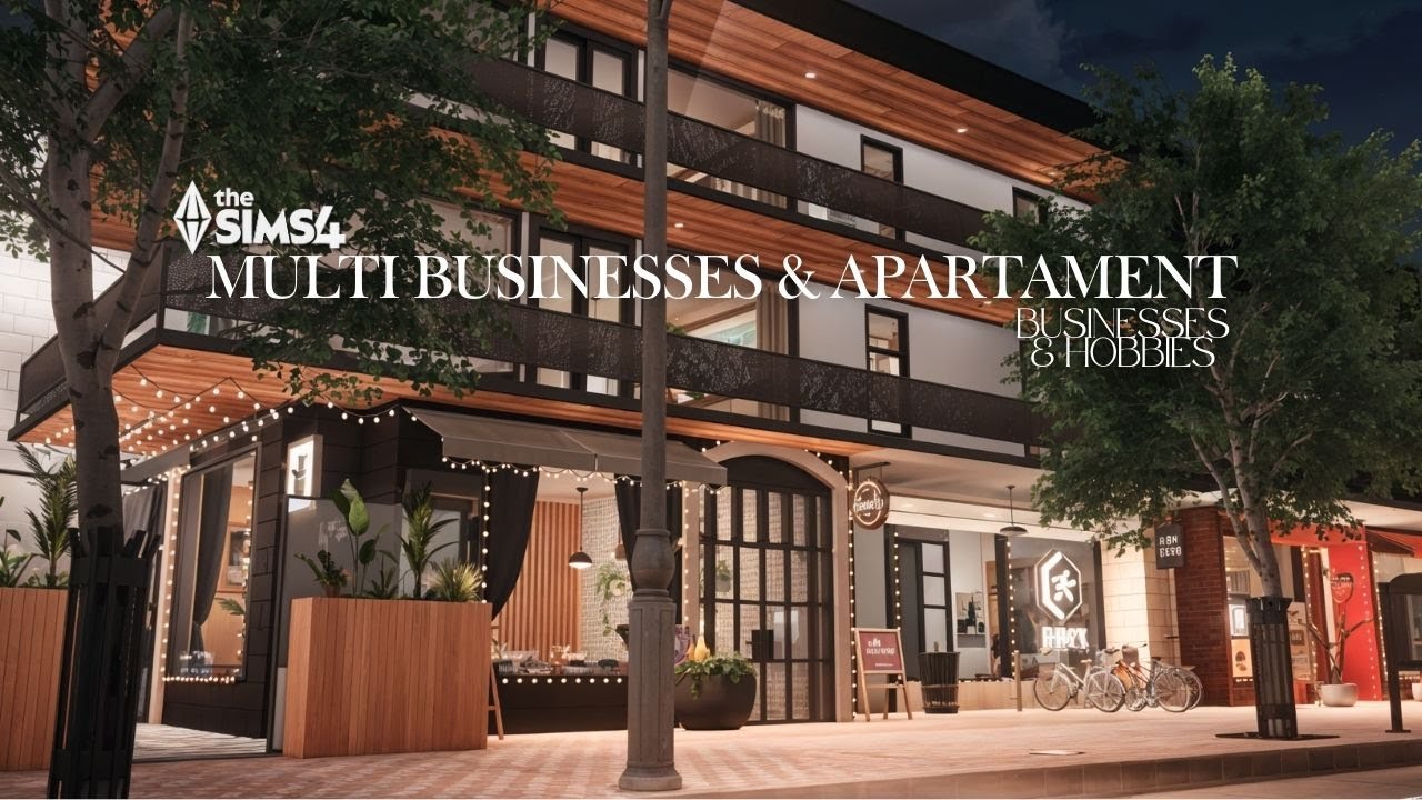 The Sims 4 Businesses & Hobbies - Multi Businesses + Apartament - NoCC - Relaxing  (ASMR)