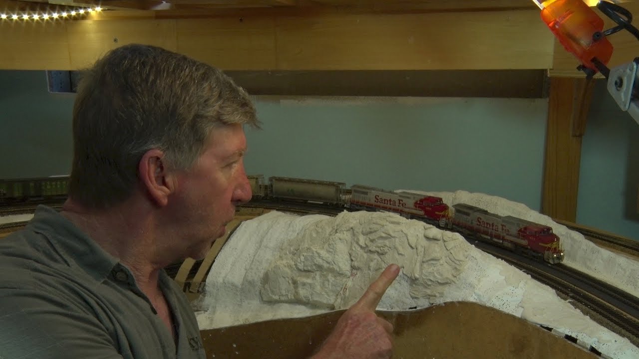 Carving plaster Rocks and making a hill. Part 1.