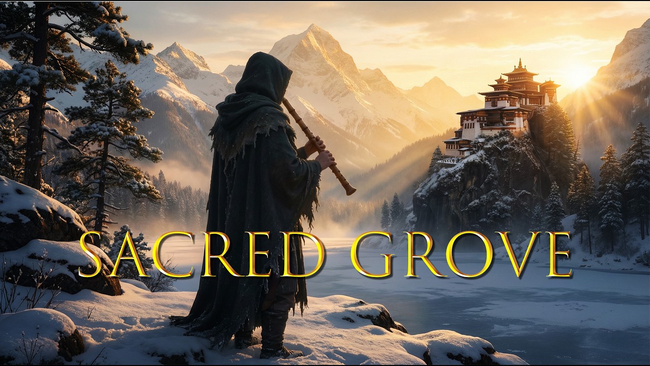 Sacred Grove | 2 Hours of Ancient Celtic Flute & Snowy Mountain Ambience