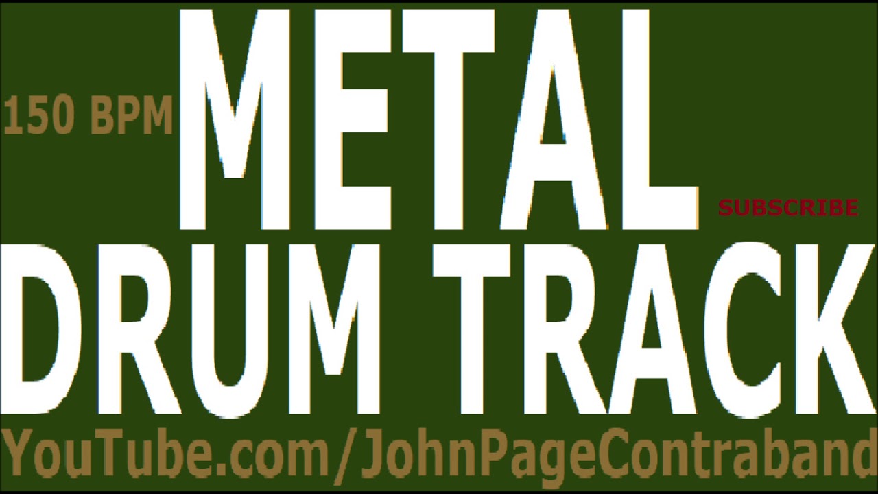 Metal Drum Track 150 bpm DRUMS ONLY Backing Track