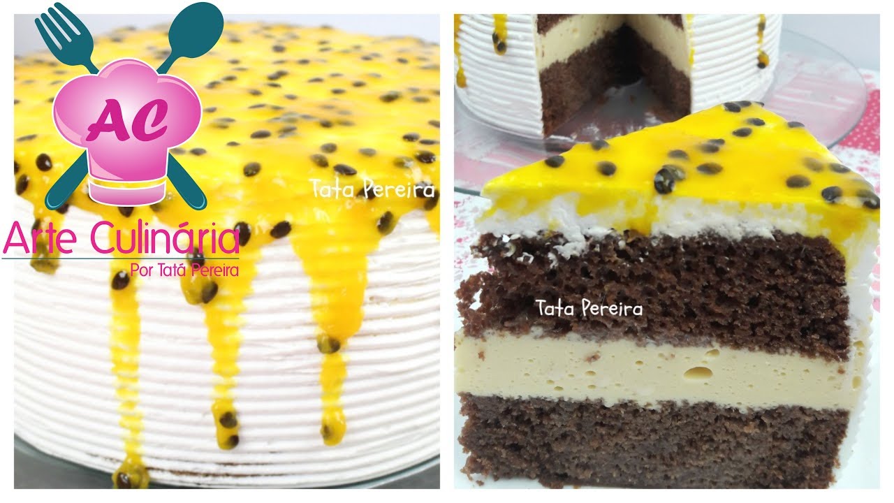 BOLO RECHEADO COM MOUSSE DE MARACUJÁ, SUPER FÁCIL