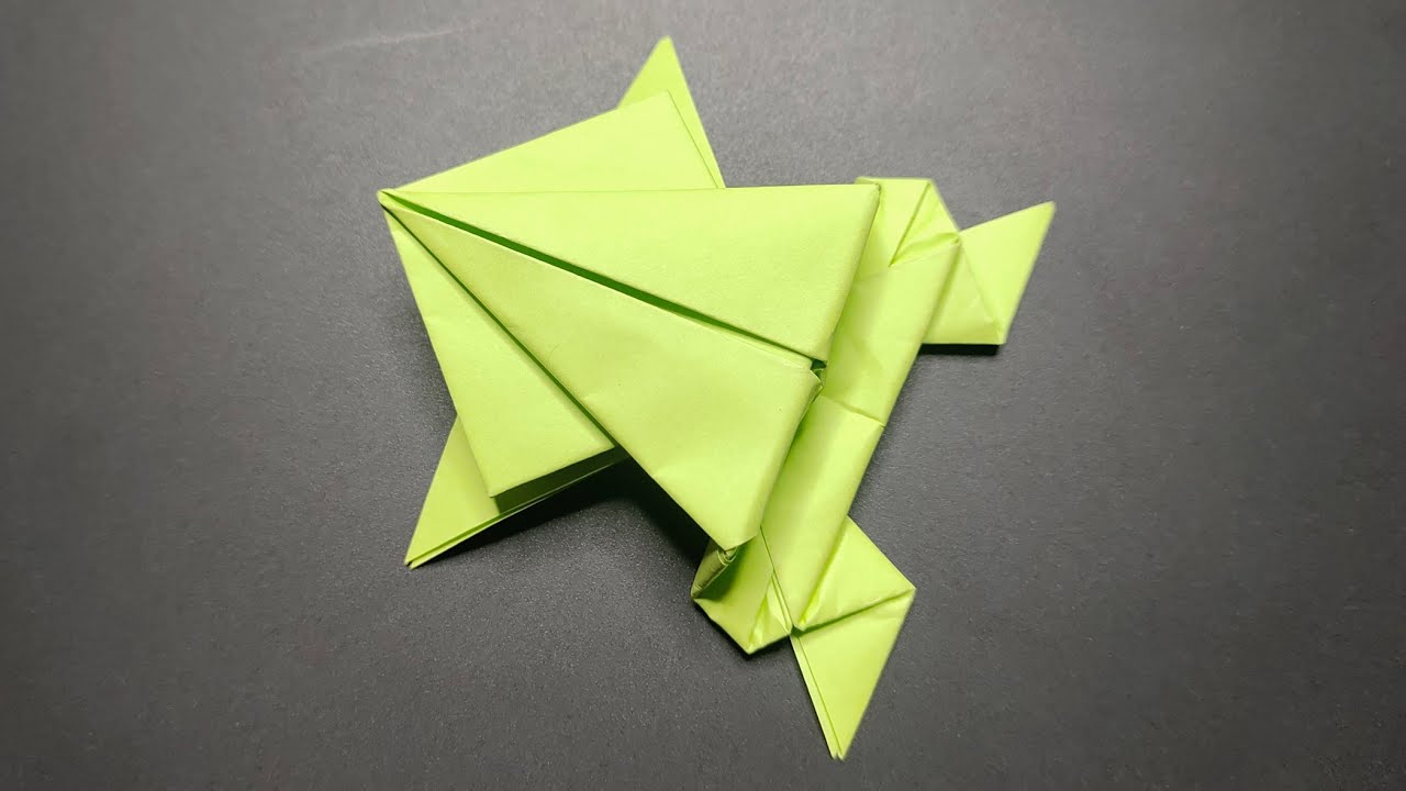 Origami Jumping Paper Frog l Fun and Easy Origami