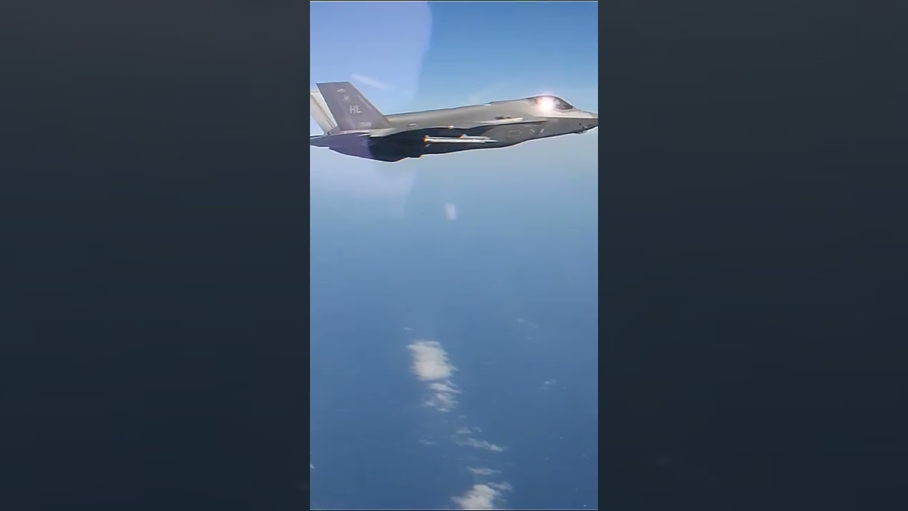 A U.S. Air Force F-35A fires an AIM-9X missile over the Gulf of Mexico on March 22, 2022