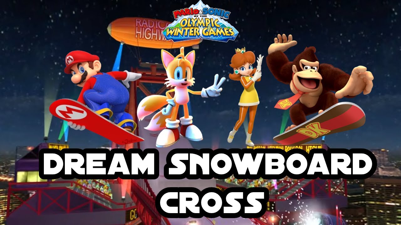 Mario & Sonic At The Vancouver 2010 Olympic Winter Games Dream Snowboard Cross # 114 (Team Mario)