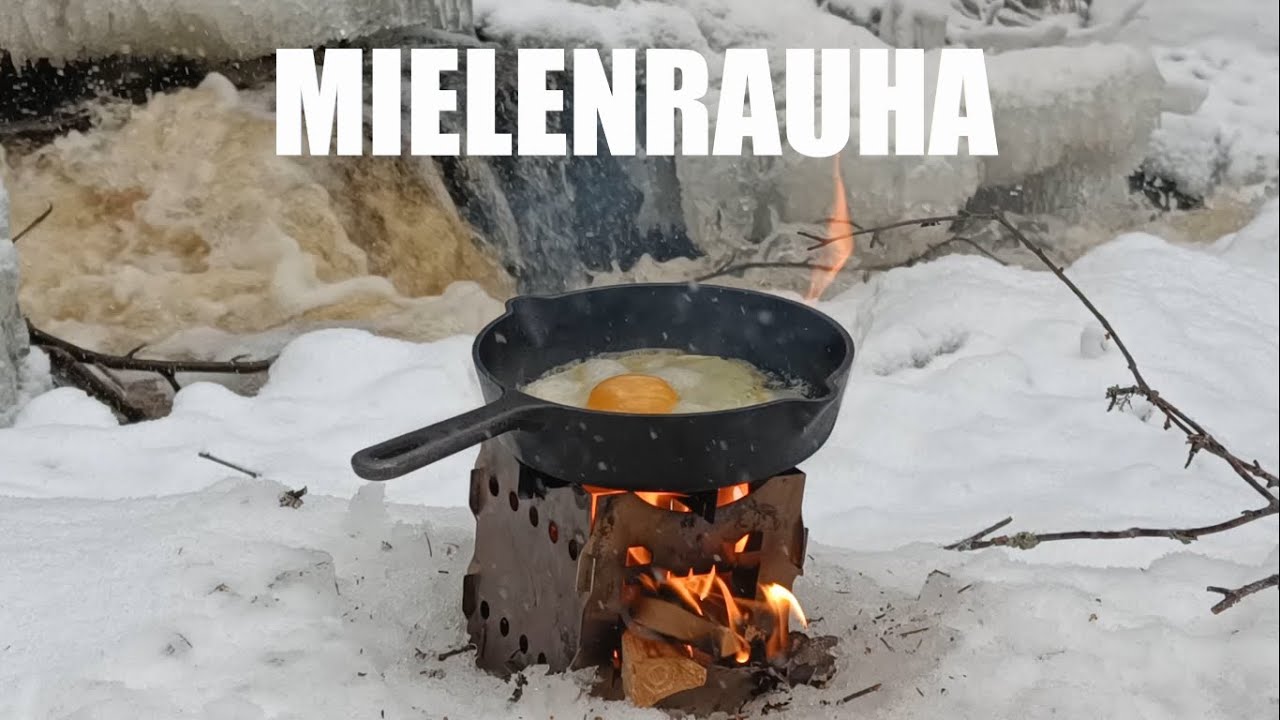 Kylähullun talvinen retki metsäkoskelle