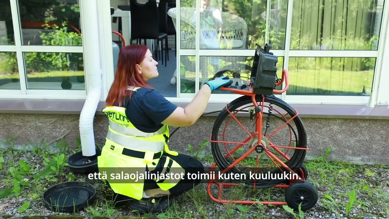 Salaojien kuvaus ja huuhtelu